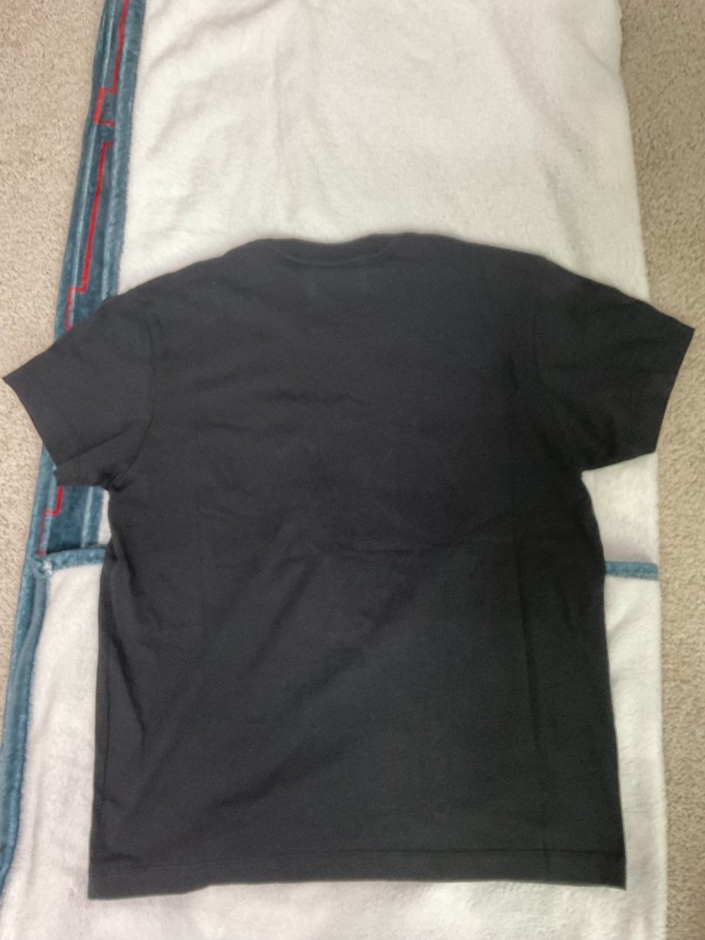 Denim Tears black signature t-shirt with gold cursive 'DT' logo, size Small - Picture 2 of 4